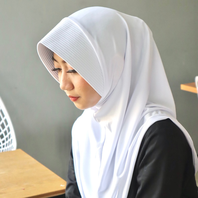 Bergo Pet Lebar Hijab Instan Jilbab Sekolah Kerudung Antem