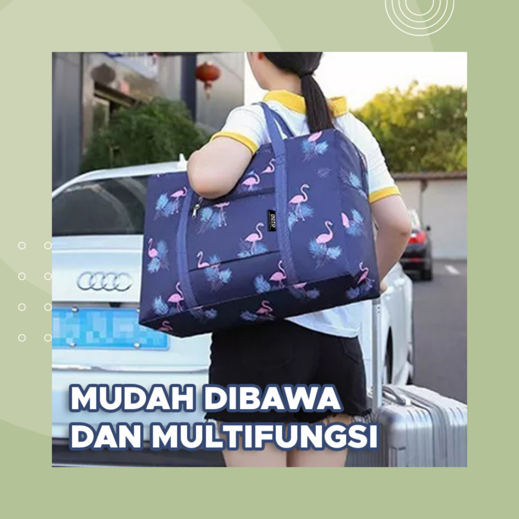 Goto Nesvel Tas Traveling Lipat Motif Besar Jumbo Travel Organizer Bag