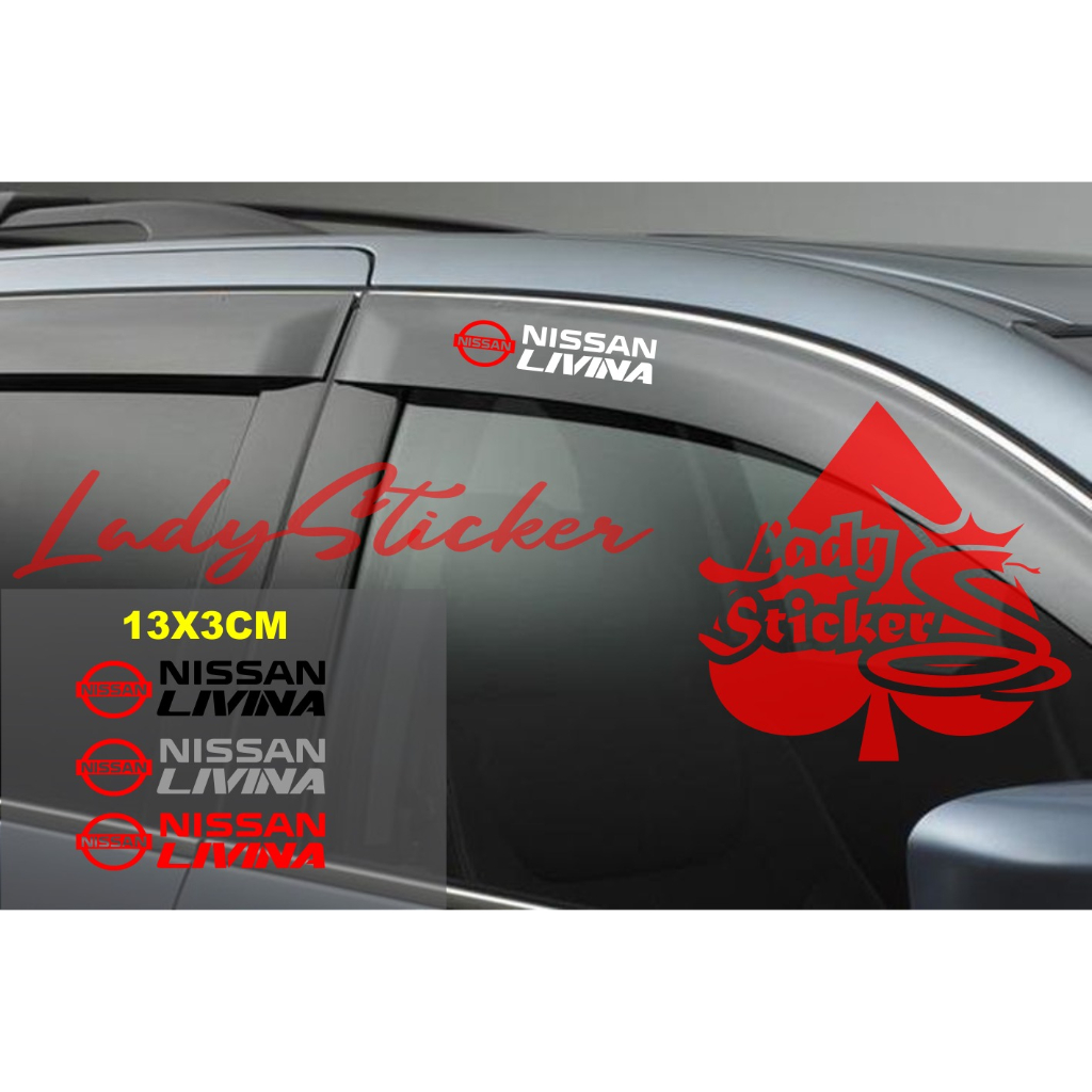 Cutting sticker talang air livina sticker cover talang air mobil nissan livina