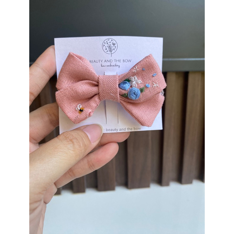 jepit anak / jepit cewek / jepit anak perempuan / pita merah muda / jepit merah muda / jepit pink / 