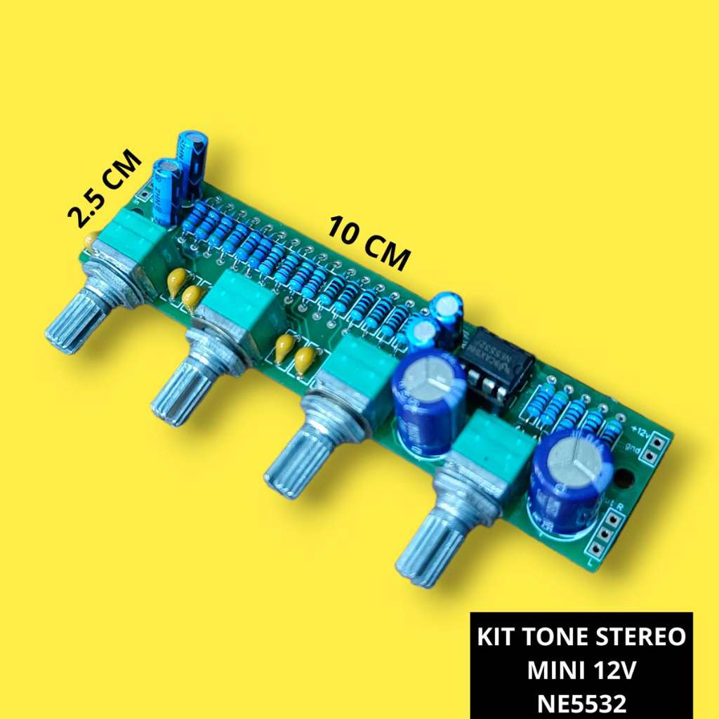 Kit Tone Stereo 4 Pot NE5532 Class D Mini Control 4 Potensio DC 12V