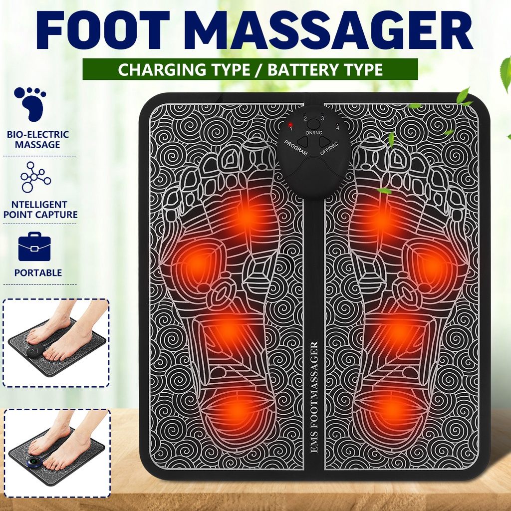 EMS Foot Massage Mat Pijat Kaki EMS Pad Mat Alat Pijat Kaki Alat Electric Pijat Kaki Praktis Japan