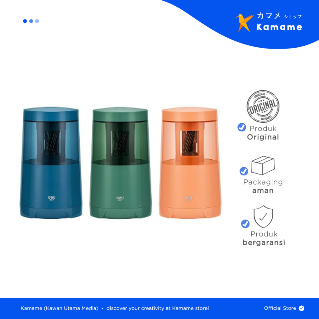 

Deli One Piece Electric Pencil Sharpener - Rautan Pensil Listrik H507 - Kamame