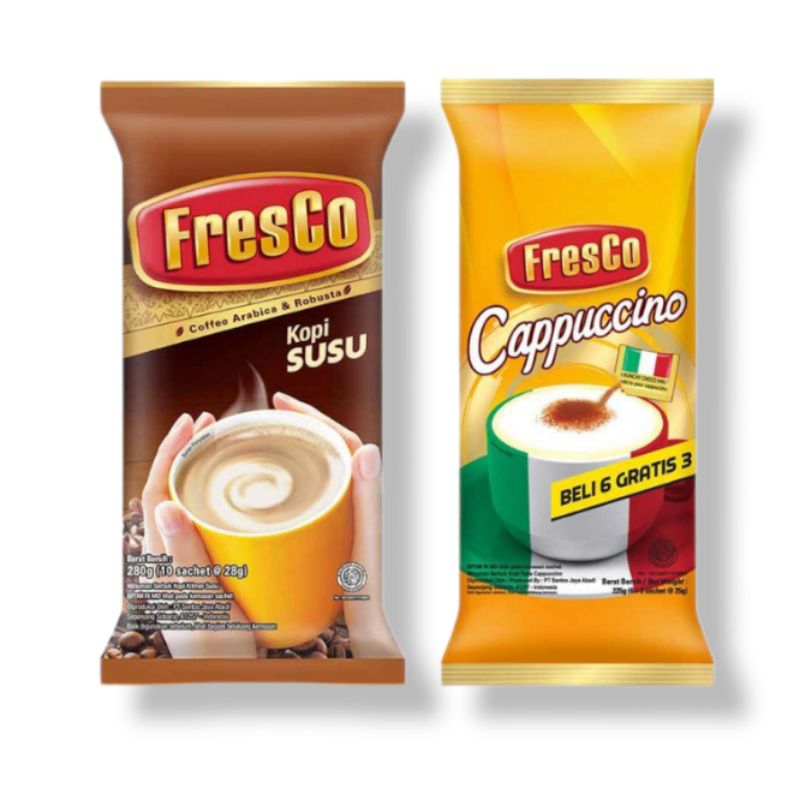 

Fresco kopi capuccino kopi instan krim susu 6+3 x25g