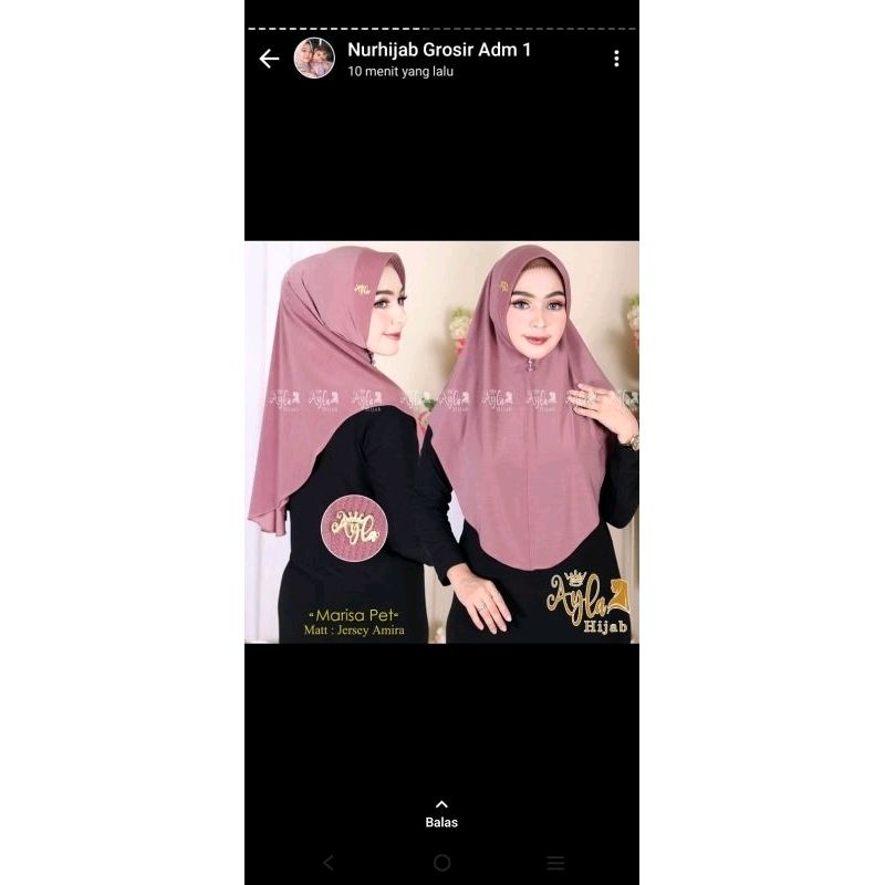 Hijab Bergo marisa pet/Jilbab bergo pet