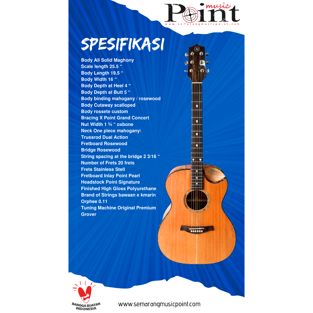 [Original] Gitar Exlusive Original Point EX PGC-101 MG