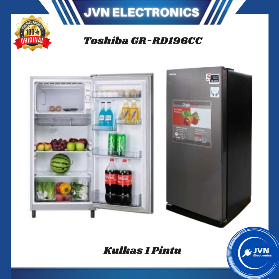 Kulkas 1 Pintu Toshiba GR-RD196CC