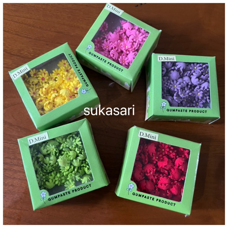 

Gumpaste Bunga Dmini Purple violet ungu Decoration flower