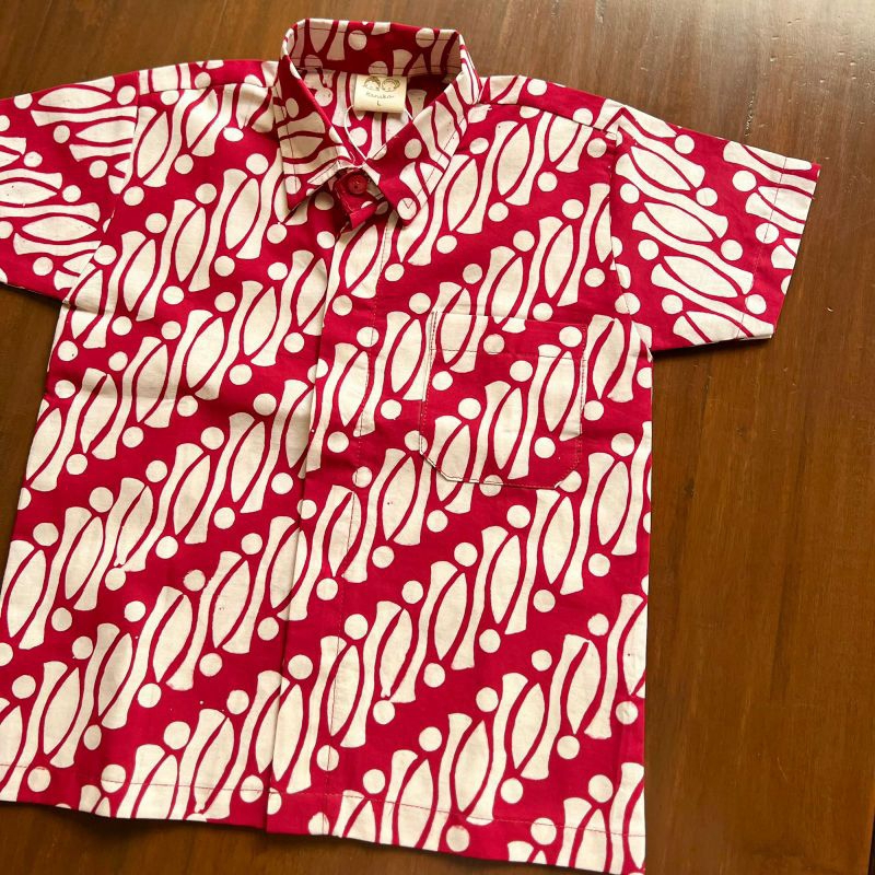 Kanaka Batik Anak Kemeja Parang Merah