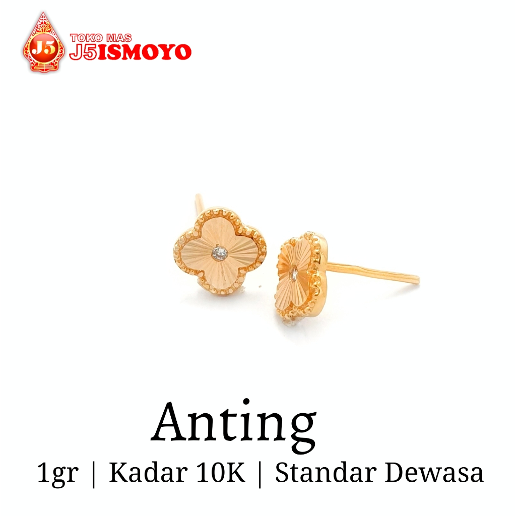 Anting Emas Tindik Clover J5 Ismoyo