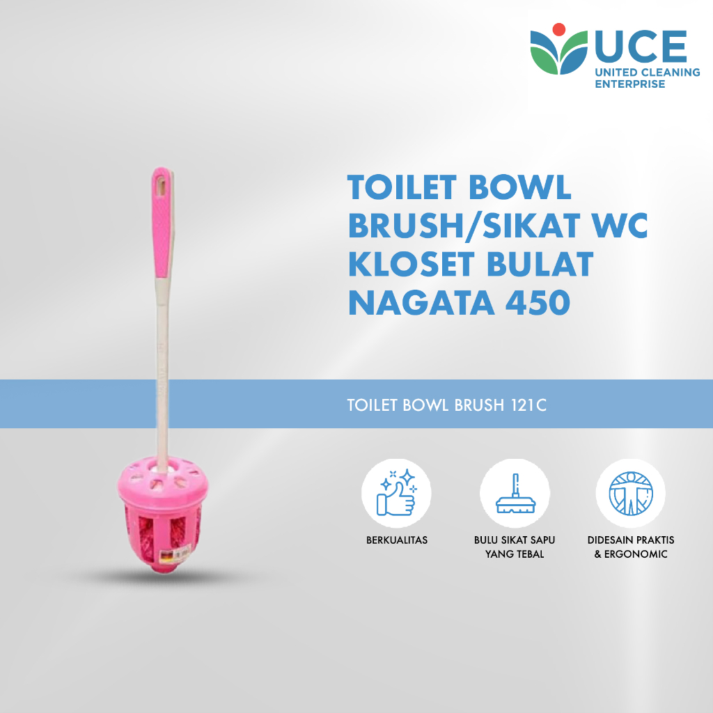 Nagata Toilet Bowl Brush / Sikat WC Kloset Bulat 121C