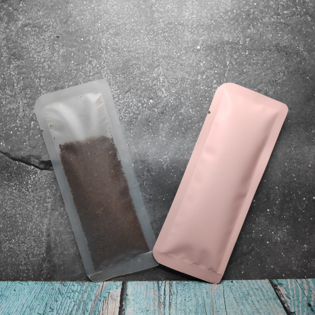 Kemasan Sachet Kecil 10gr Pink | Sachet Stick 5cm x 12,5cm | Sachet Kopi Tubruk