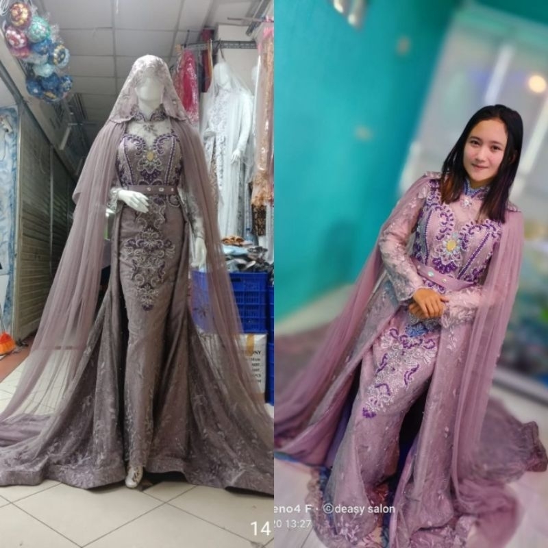 TERBARU COUPLE KEBAYA AKAD NIKAH PREMIUM /BAJU PENGANTIN FULL PAYET /GAUN WEDDING MODERN /GAUN KEBAY
