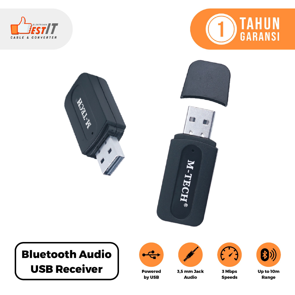 Bluetooth Audio Receiver USB Wireless Musik M-tech