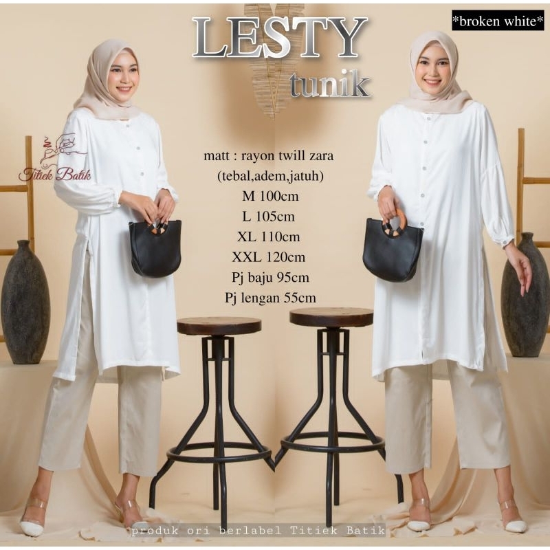 lesty tunik rayon twill premium busui jumbo