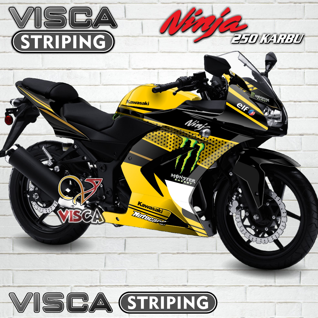 Decal Ninja 250 Karbu Full Body - Stiker Ninja 250 Karbu Full Body - Dekal Ninja 250 Karbu Full Body