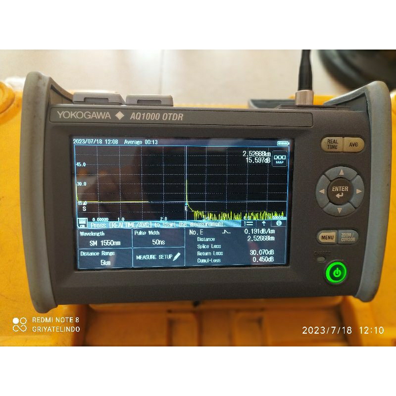 otdr yokogawa Aq1000 second normal