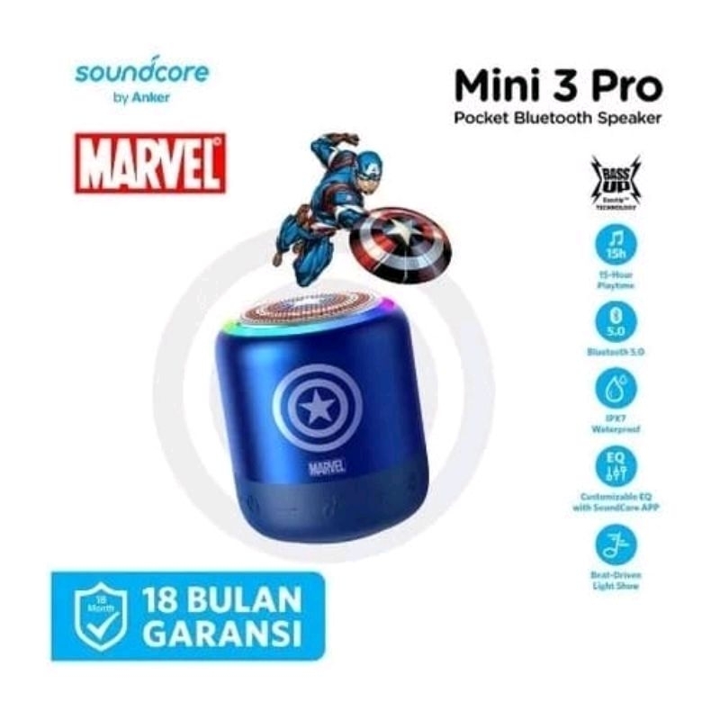 Speaker Bluetooth Anker x Marvel Soundcore mini 3 Pro - A3127