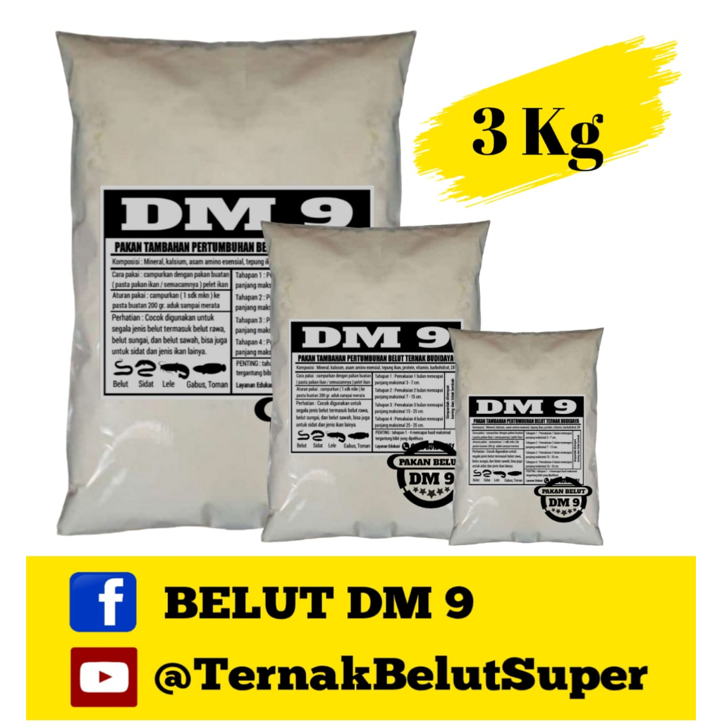 pakan belut ternak budidaya 3 kg