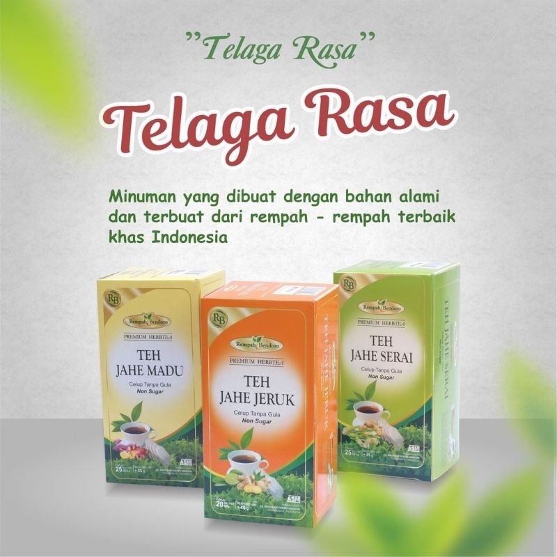 

Teh Herbal Tisane Jahe Jeruk Nipis Madu Serai Sereh Celup Rempah Bendoro Tea Bags