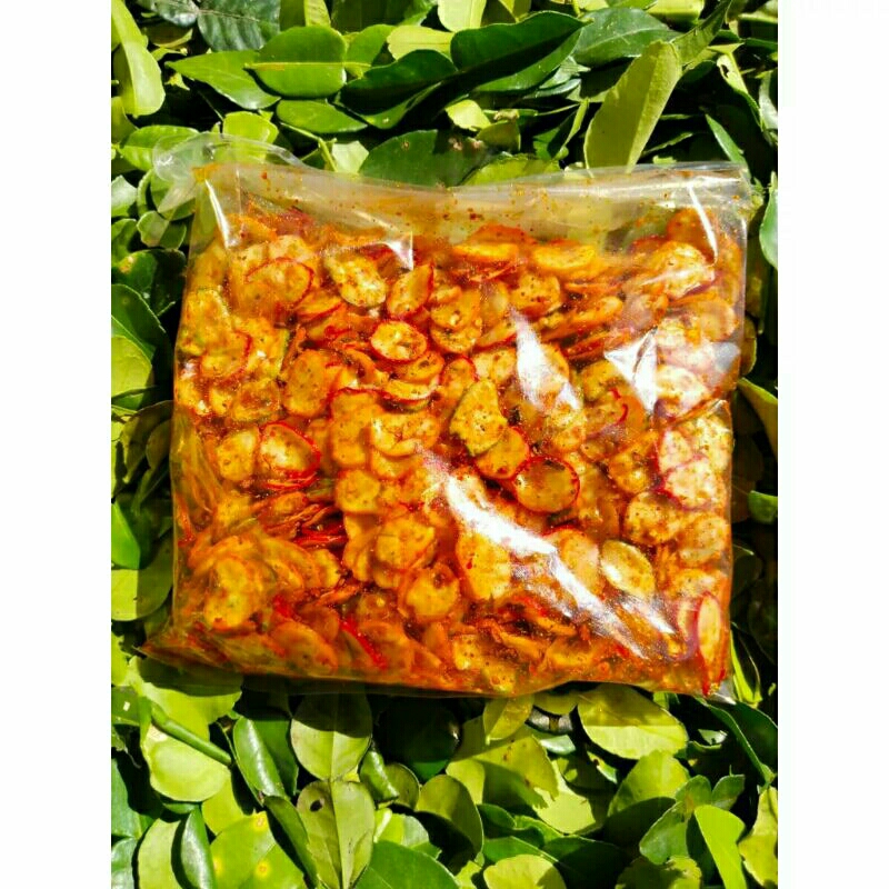 

seblak kerupuk bawang isi 1kg aroma daun jeruk pedas