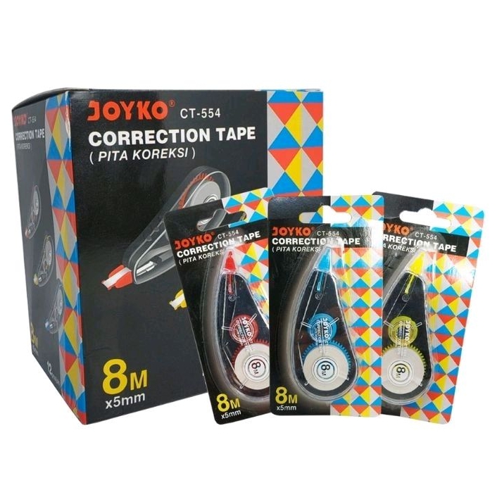 

Corection Tape/Stipo Kertas/Tip X/Penghapus/JOYKO CT-554
