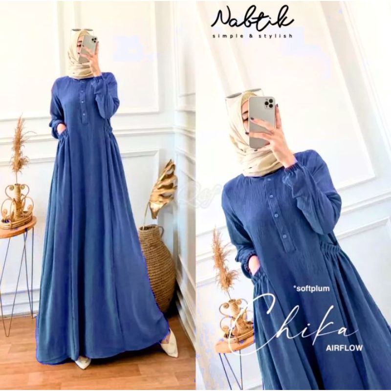 GAMIS CHIKA RAYON KRINGKEL PREMIUM /GAMIS CHIKA CRINKLE AIRFLOW
