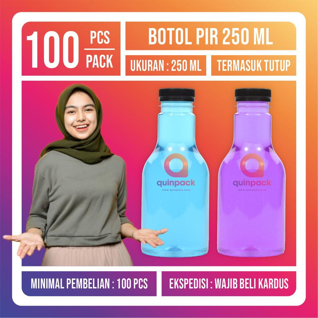 Botol Pir 250ML / Botol Plastik Pir 250ML / Murah Kopi Jus / Pudot Cikita 250 100 pcs