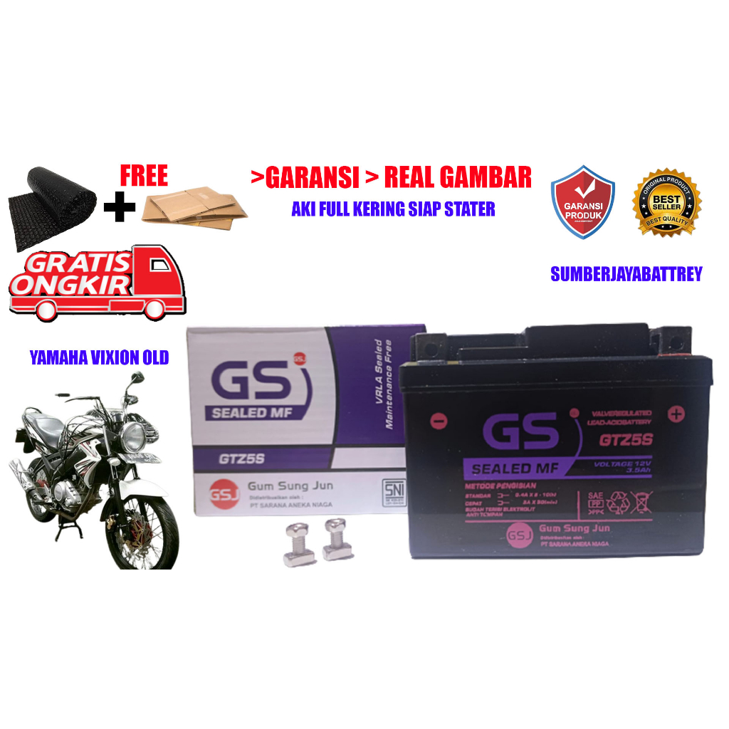 Aki Motor YAMAHA VIXION OLD KARBU DAN FI Honda Beat Vario 110 Scoopy Supra X 125 Revo Spacy Blade Ne