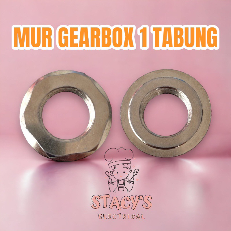 MUR GEARBOX DAN KUNCI MUR GEARBOX MESIN CUCI 1 TABUNG