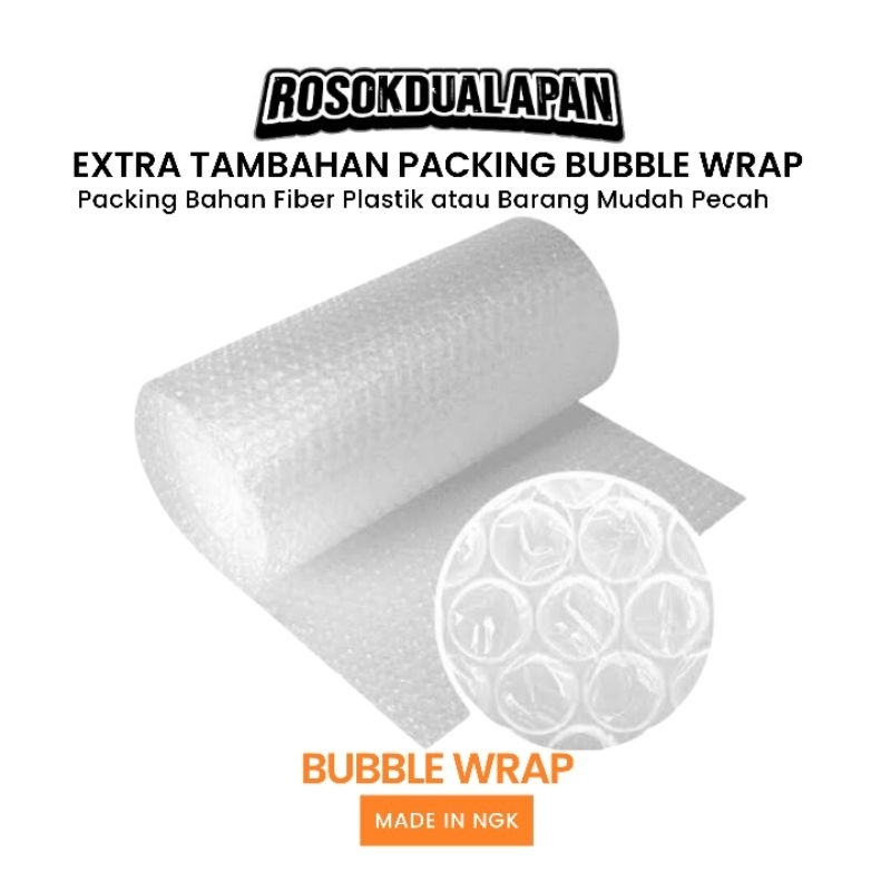 

Extra Tambahan Packing Kemasan Bubble Wrap Barang Mudah Pecah
