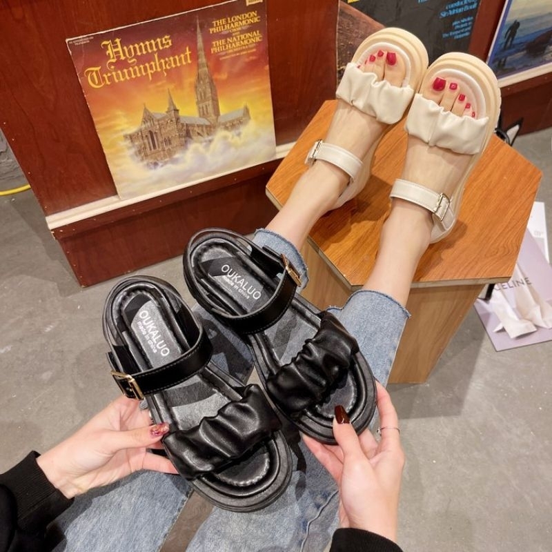 Sandal wedges wanita import NS0505 wedges korea style