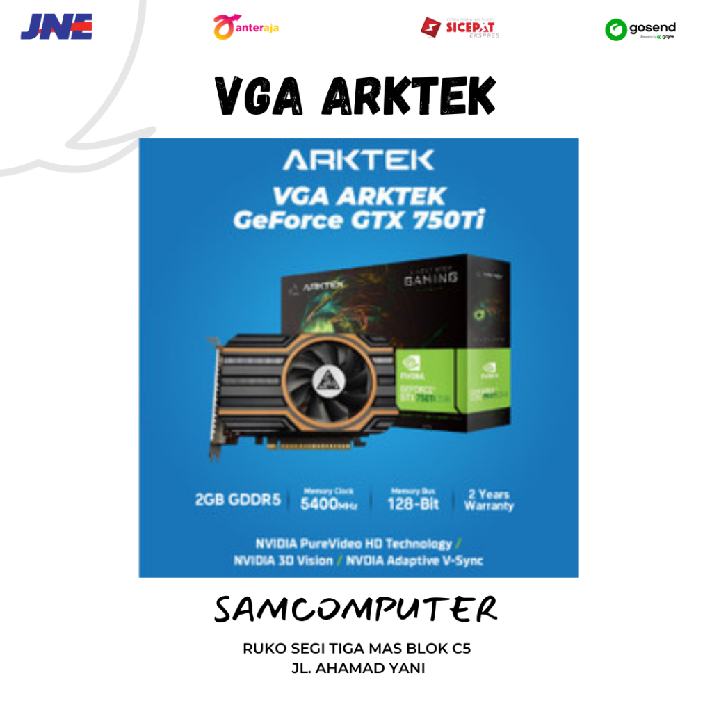 ARKTEK GTX 750Ti 2GB GDDR5 128 Bit Vga Nvidia