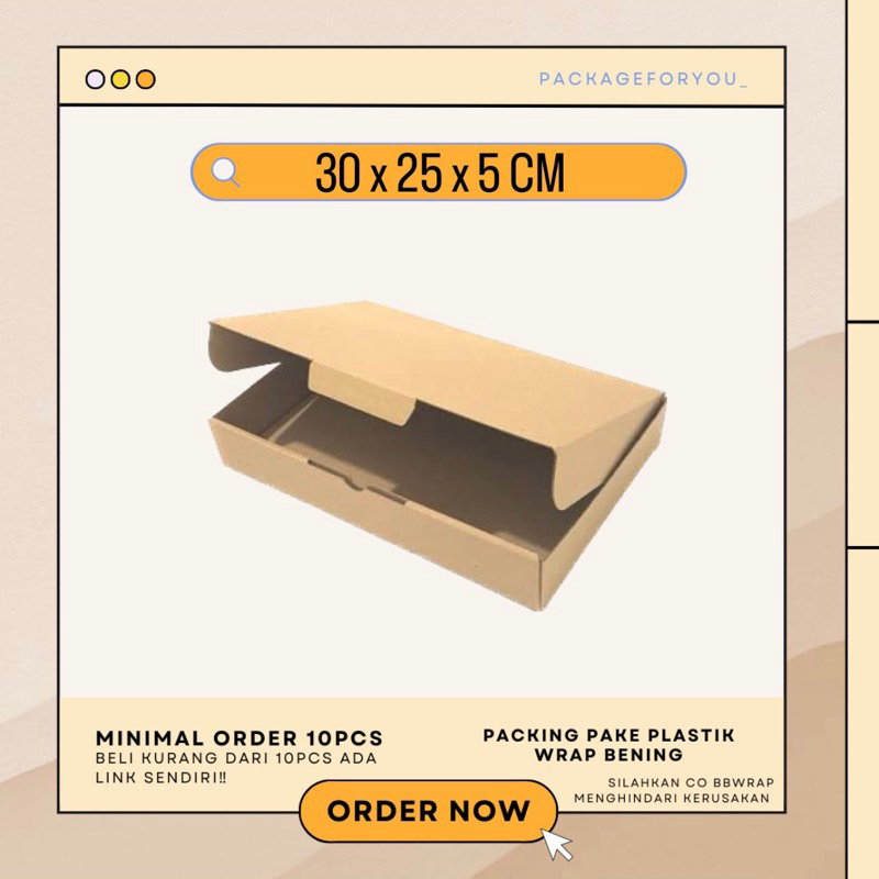 

Dus 30x25x5 pizza box baju hijab brownis murah