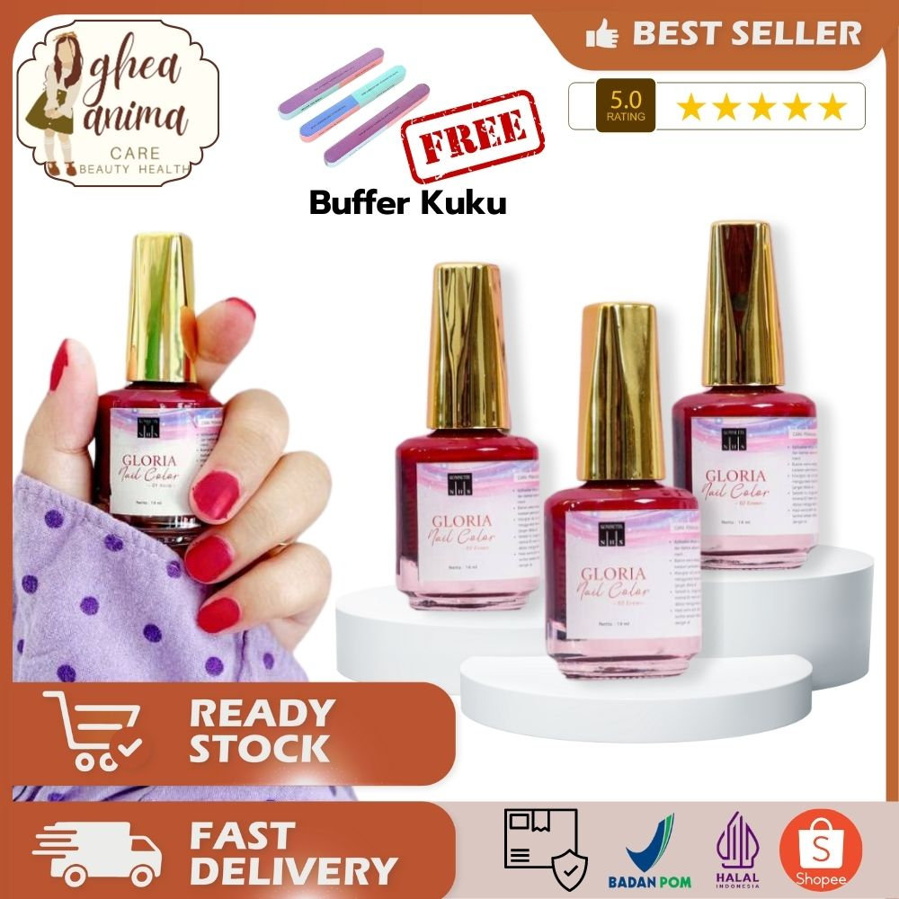 KUTEK HALAL SAH UNTUK SHOLAT - GLORIA NAIL COLOR - INAI KUKU HALAL - PACAR KUKU HALAL - HENNA KUKU