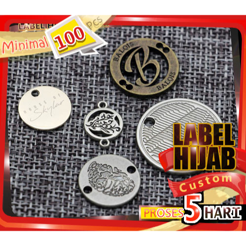 Pemasok label plat logam dan cor metal bahan zinc alloy untuk aksesoris merk fashion topi kantong je
