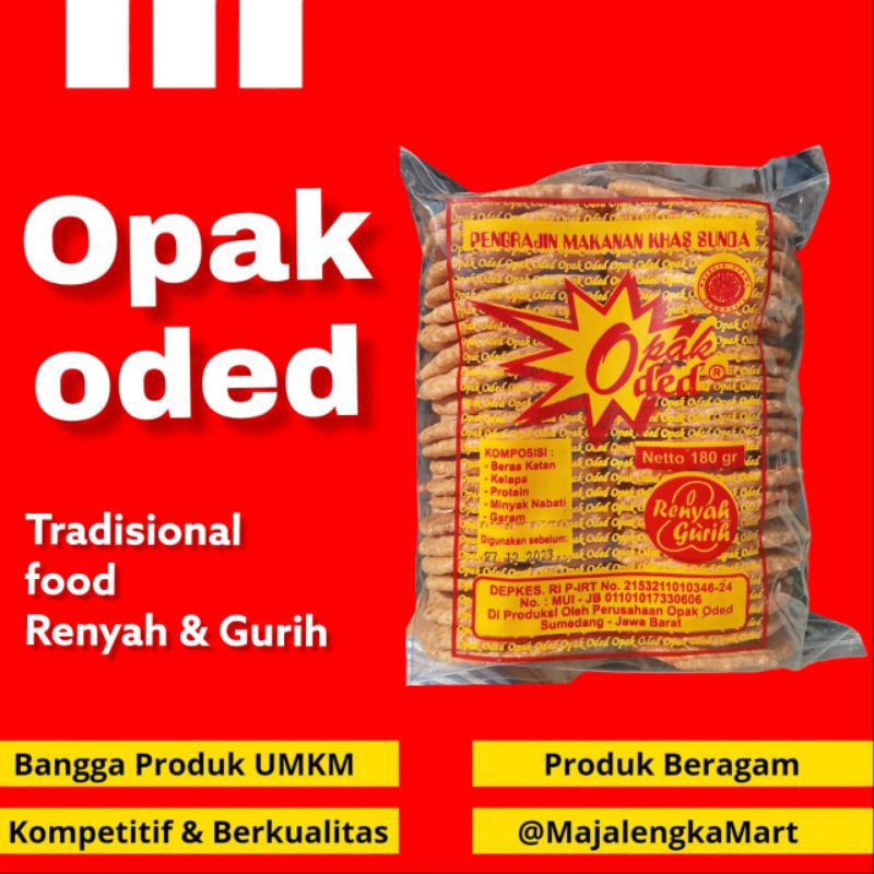 

Opak ODED makanan tradisional khas sunda Majalengka Mart