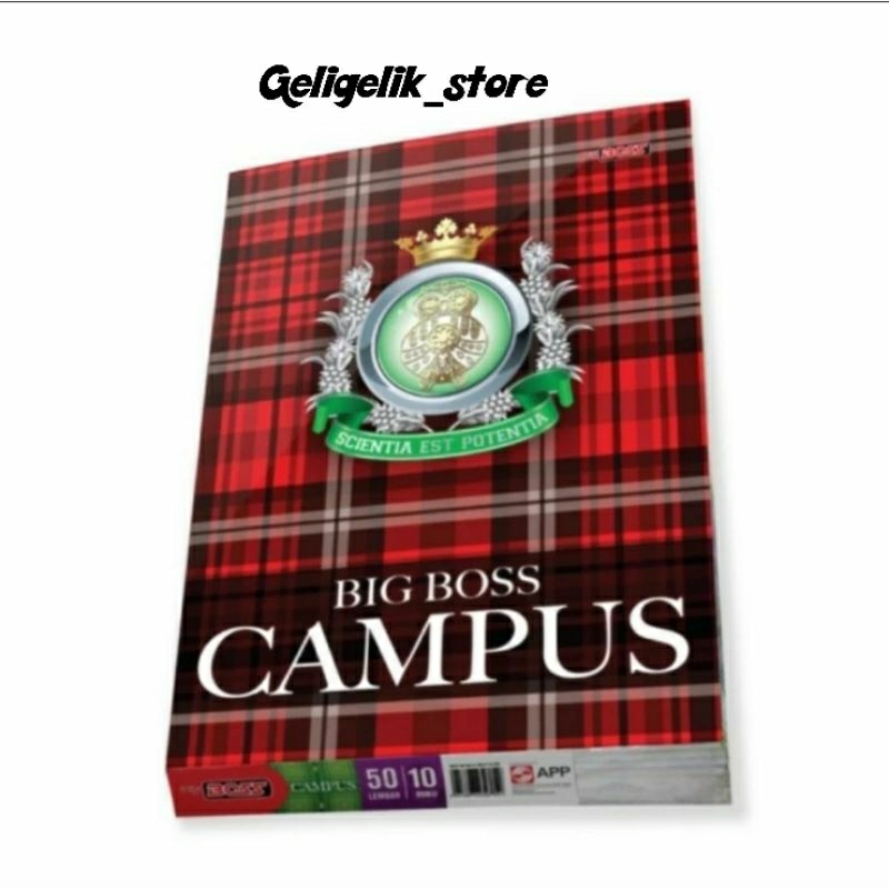 

(10 BUKU) BUKU TULIS BM CAMPUS & BIG BOSS BOXY 50 LEMBAR