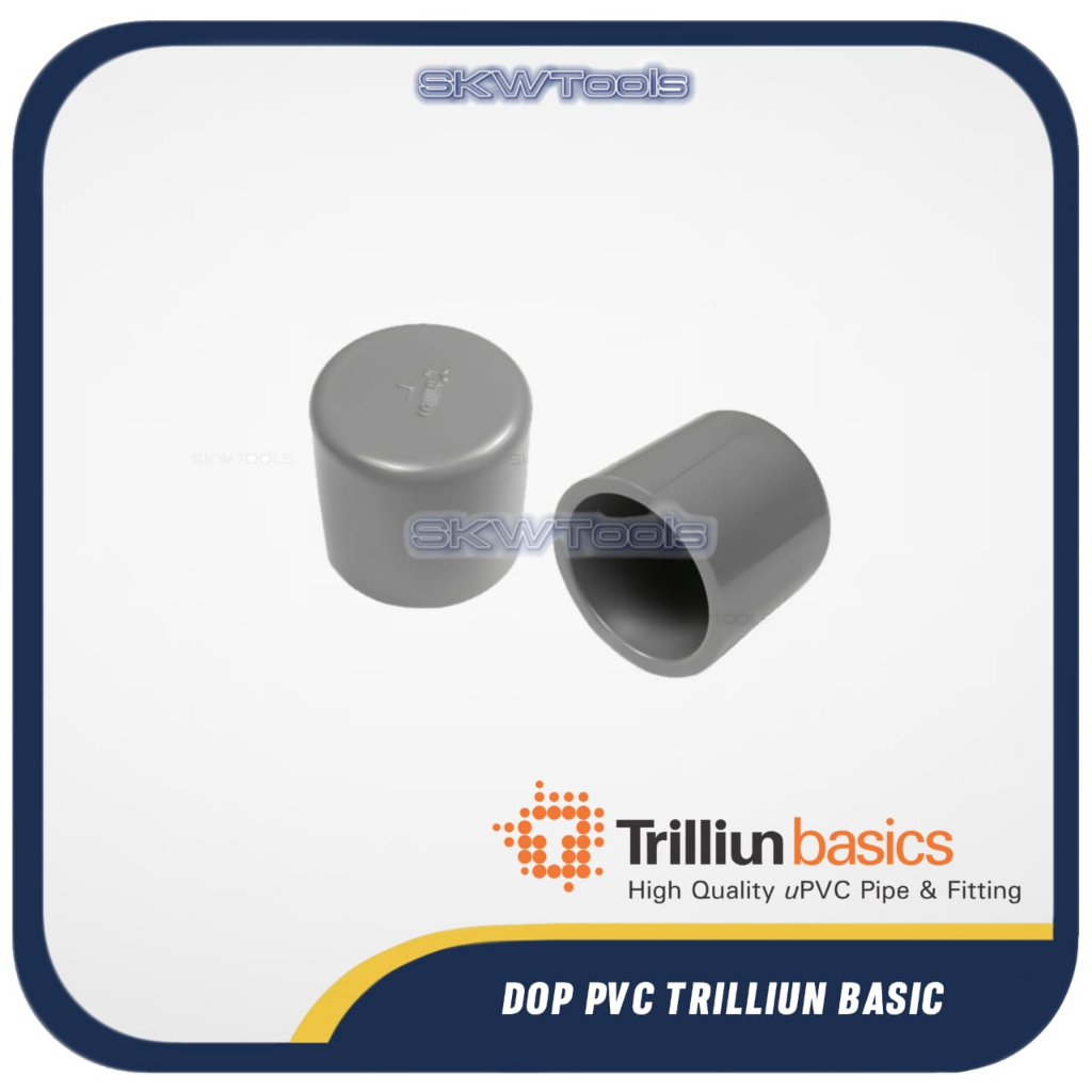 Dop Pvc Dop Pipa Pvc 1/2" 3/4" 1" 1 1/4" AW Tutup Pipa Dop Cap Pipa Pvc Tutup Pipa Paralon Dop Pipa 