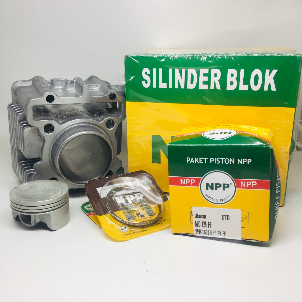Paket Boring/Cylinder Blok + Seker seher set kit merk NPP YAMAHA MIO M3/ MIO 125 / X RIDE 125/ FINO 