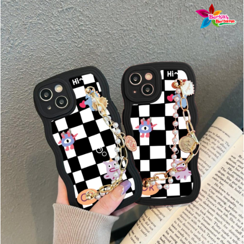 GC44 GC53 CASE CASING SOFTCASE SILIKON WAVY WAVE AESTETHIC RANTAI MUTIARA GRIP FOR REALME C11 C12 C25 NARZO 20 C15 C17 7I C20 NARZO 50I BB8741