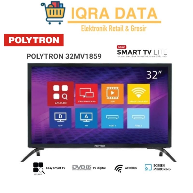 Polytron Smart TV 32 inch PLD32MV1859 - Smart TV - Digital TV - Garansi Resmi 5 Tahun