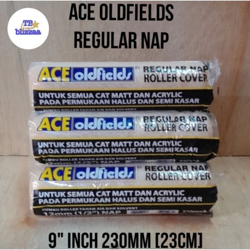 Bulu Rol Ace Oldfields Regular Nap Cat Dasar Air Matt Acrylic Refil Rol Ace