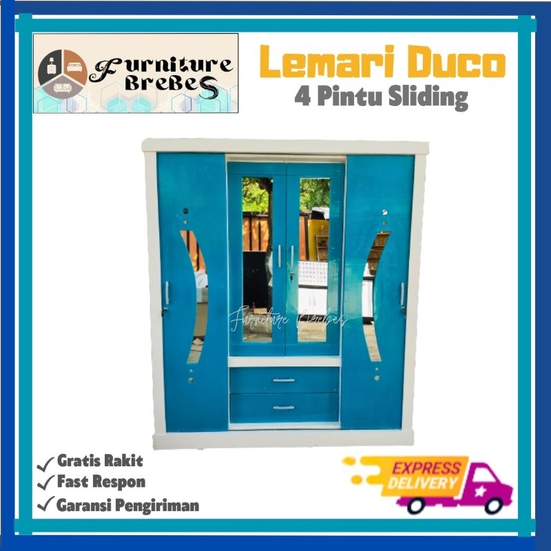 Lemari Pakaian / Lemari Duco / Lemari Baju 4 Pintu Termurah Tegal Cirebon Brebes Pemalang Pekalongan