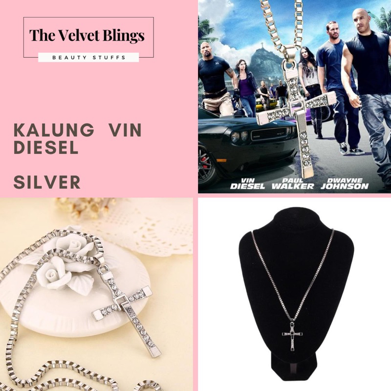 Thevelvetblings | Fashion Aksesoris Kalung Salib Vin Diesel Dominic Toretto Chain Necklace Fast and 