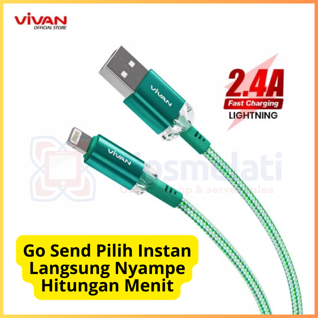 Kabel iphone VIVAN VXL100 Kabel Lightning Fast Charging