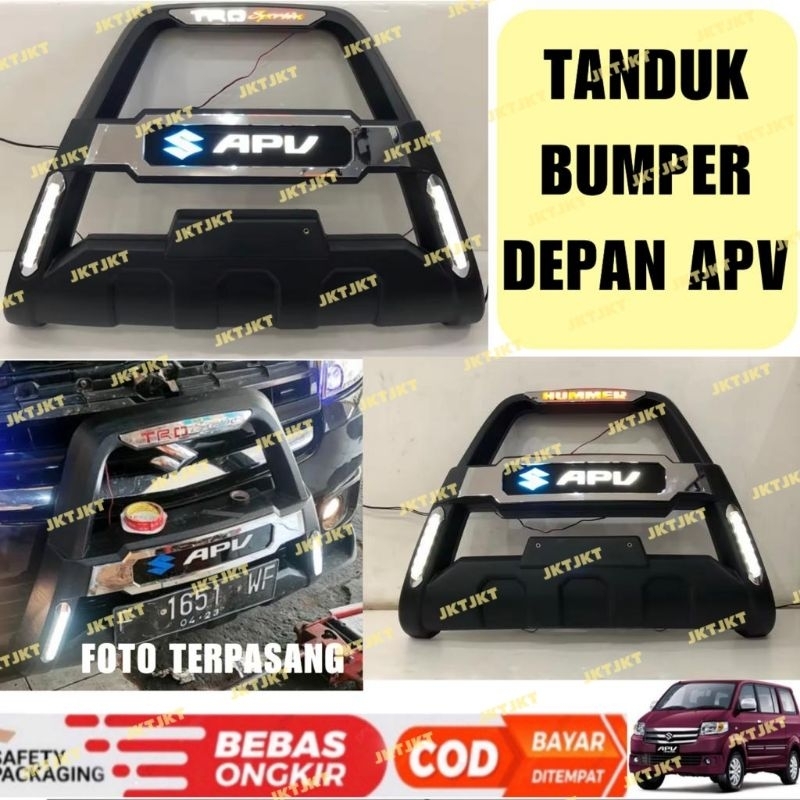 Tanduk Bumper Depan Suzuki Apv / Arena Hummer Lampu LED .