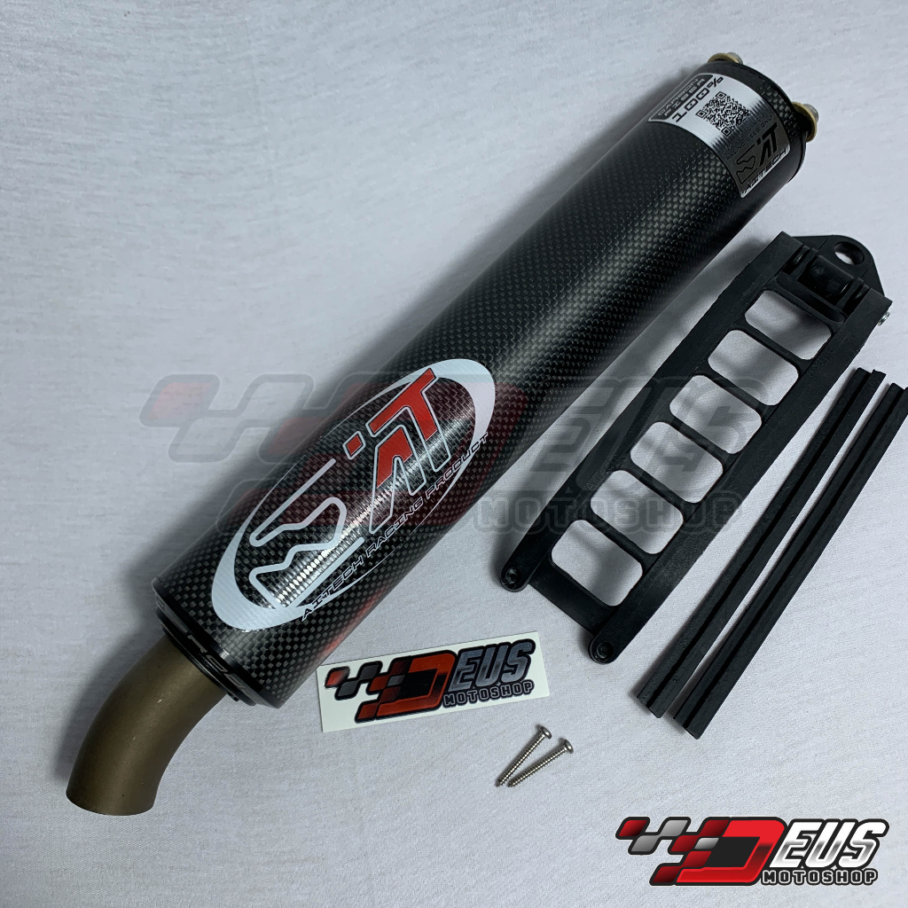 Silencer Aitech Dry Carbon Gen 4 30cm UNIVERSAL / Silincer Knalpot Ai Tech 2Tak Silinser Silenser Ni