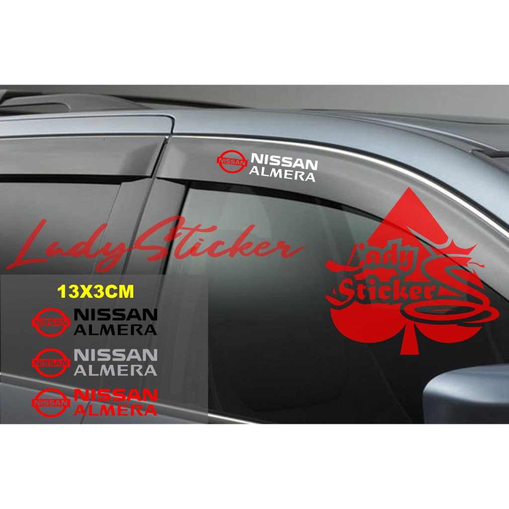 Cutting sticker talang air almera sticker cover talang air mobil nissan almera