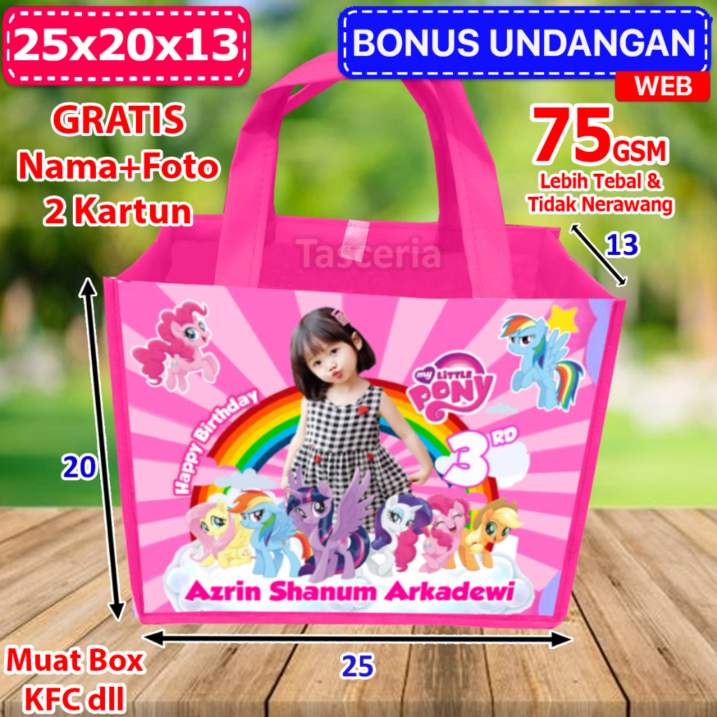 

Tas Ulang Tahun Kotak Nasi KFC Uk 25 x 20 x 13 Gambar Pony Unicorn